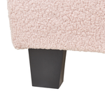 Bett mit Lattenrost Bouclé ROANNE 90 x 200 cm Pastellrosa