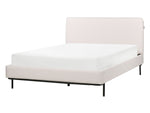 Bett mit Lattenrost Stoff CORIO 140 x 200 cm Creme