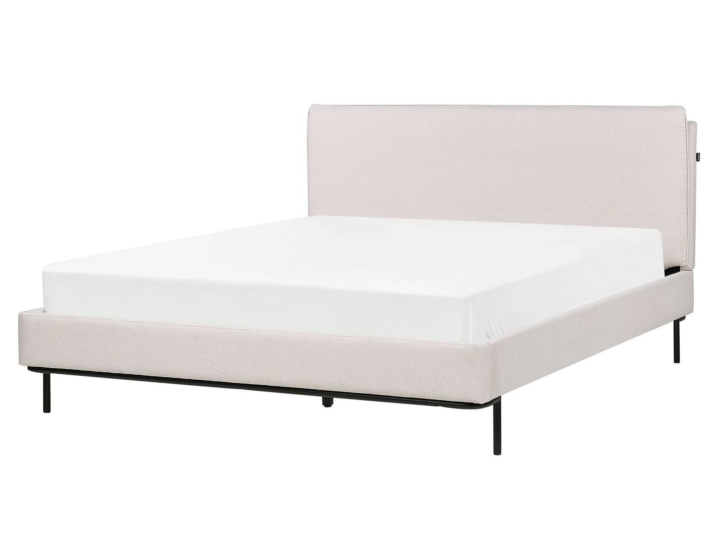 Bett mit Lattenrost Stoff CORIO 160 x 200 cm Creme