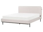 Bett mit Lattenrost Stoff CORIO 160 x 200 cm Creme