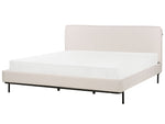 Bett mit Lattenrost Stoff CORIO 180 x 200 cm Creme