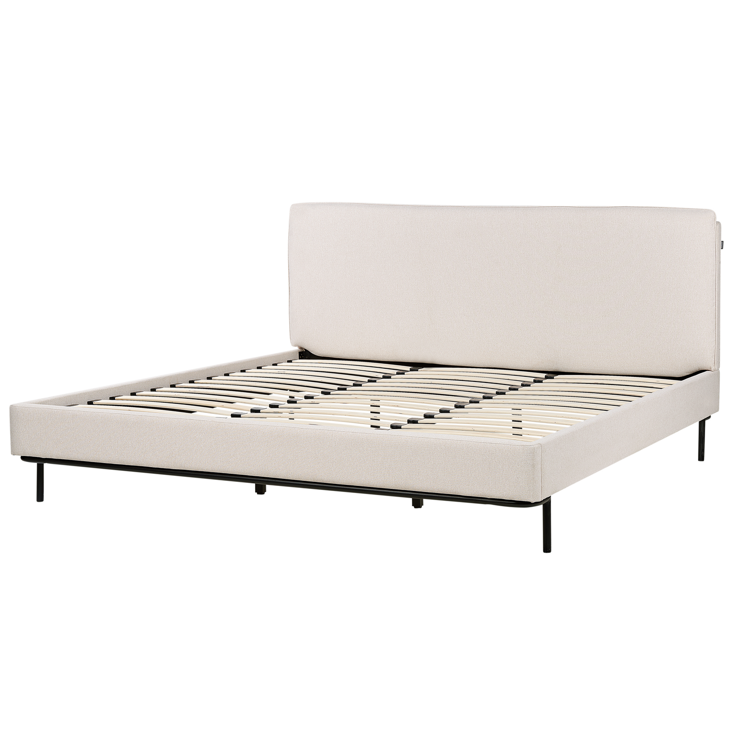 Bett mit Lattenrost Stoff CORIO 180 x 200 cm Creme