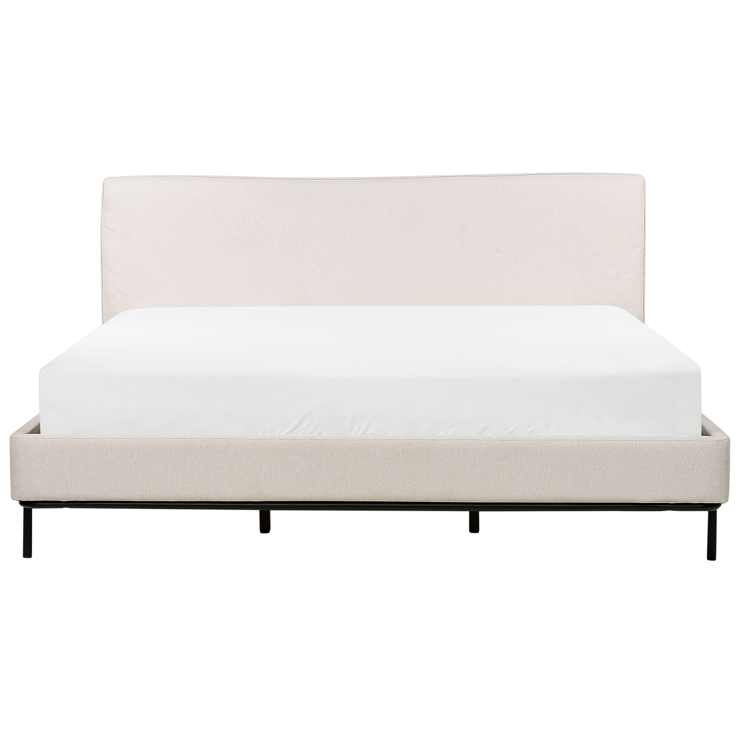 Bett mit Lattenrost Stoff CORIO 180 x 200 cm Creme