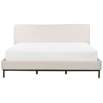 Bett mit Lattenrost Stoff CORIO 180 x 200 cm Creme