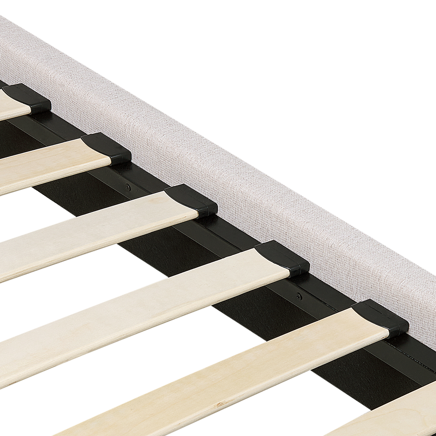 Bett mit Lattenrost Stoff CORIO 180 x 200 cm Creme