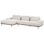 3-Sitzer Ecksofa hellbeige rechtsseitig MARIFERD