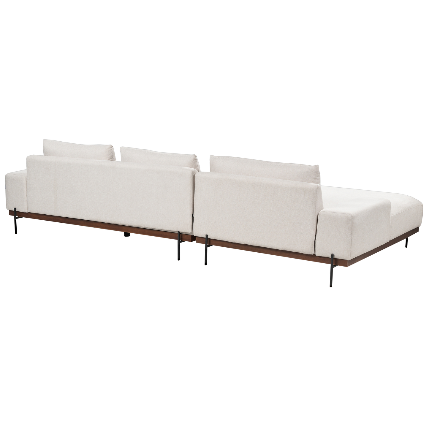 3-Sitzer Ecksofa hellbeige rechtsseitig MARIFERD