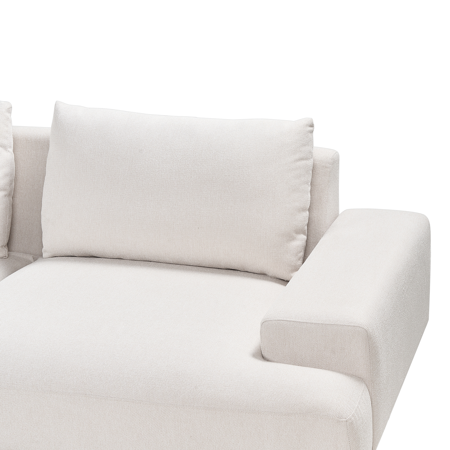 3-Sitzer Ecksofa hellbeige rechtsseitig MARIFERD
