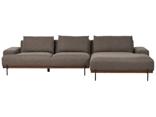 3-Sitzer Ecksofa braun linksseitig MARIFERD