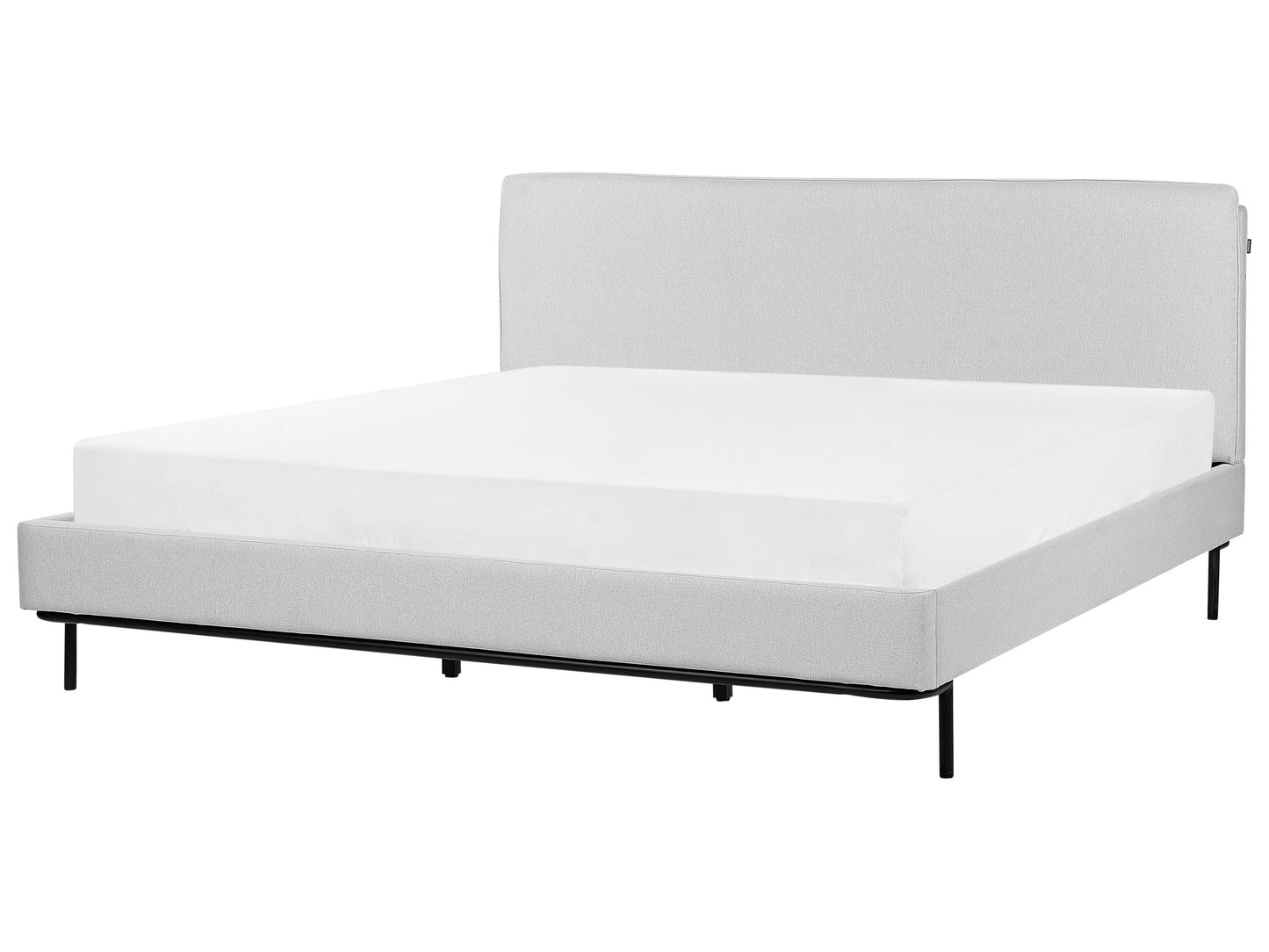 Bett mit Lattenrost Stoff CORIO 180 x 200 cm Hellgrau