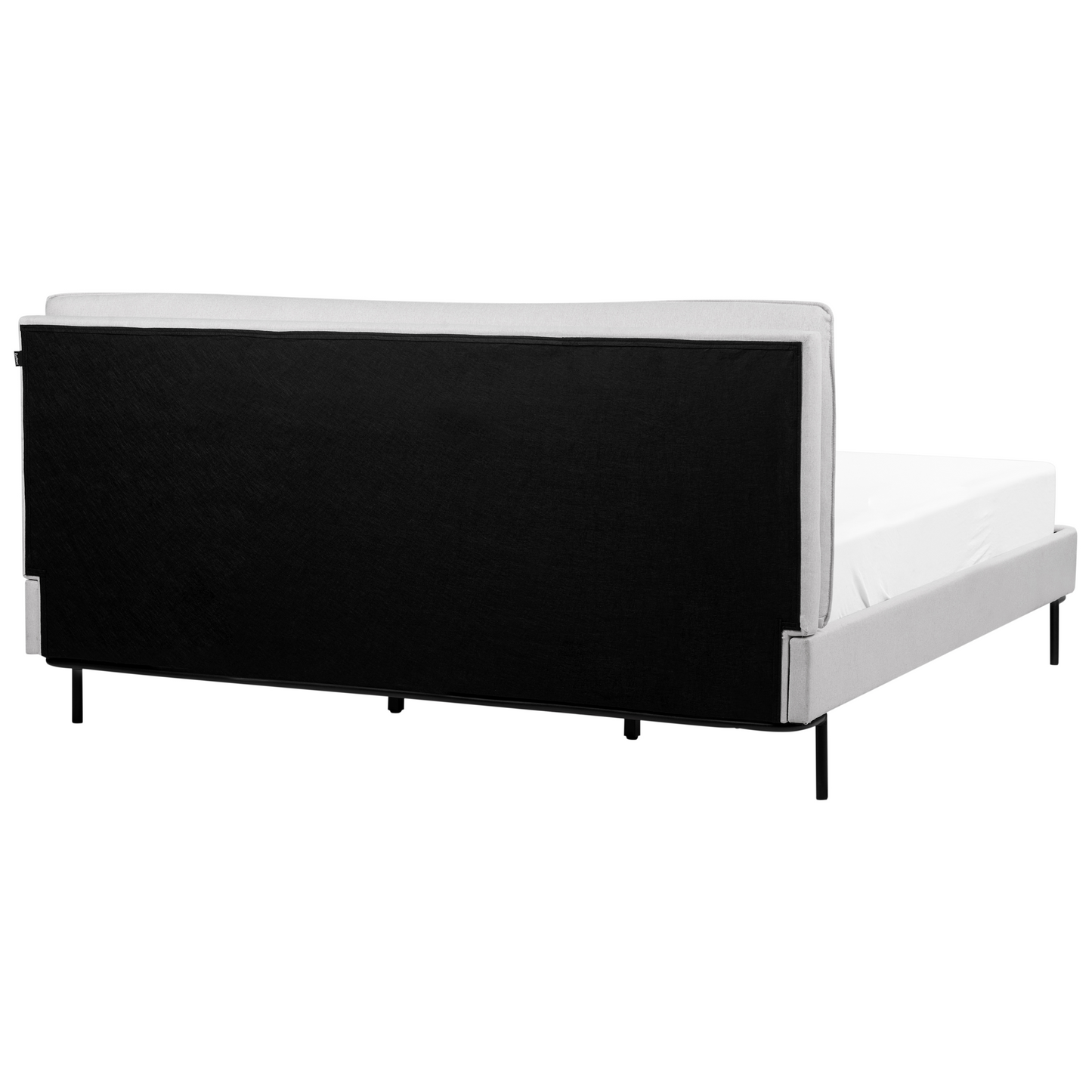 Bett mit Lattenrost Stoff CORIO 180 x 200 cm Hellgrau