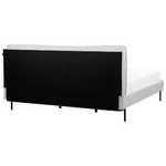 Bett mit Lattenrost Stoff CORIO 180 x 200 cm Hellgrau