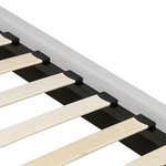 Bett mit Lattenrost Stoff CORIO 180 x 200 cm Hellgrau