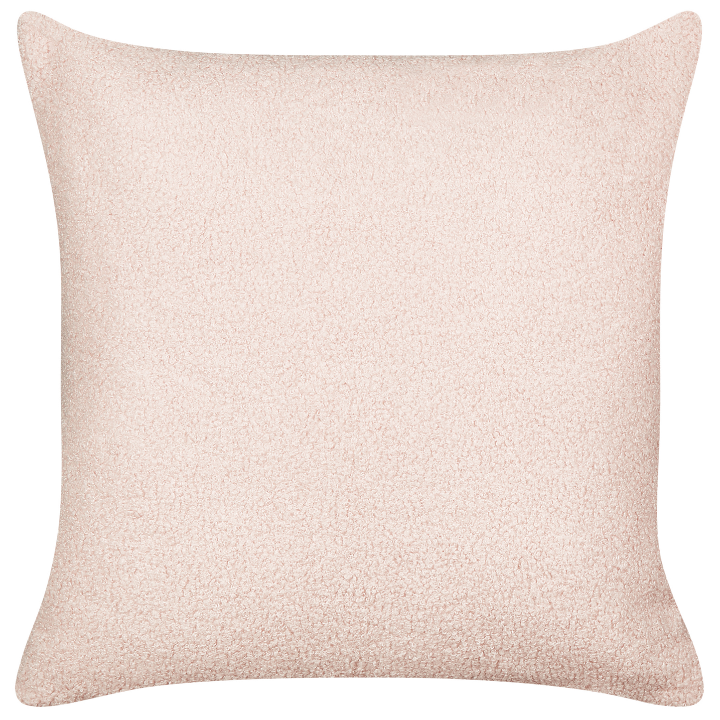Dekokissen 2er Set LEUZEA Bouclé 45 x 45 cm Pastellrosa Ohne Muster
