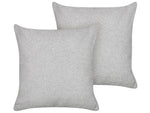 Dekokissen 2er Set LEUZEA Bouclé 45 x 45 cm Grau Ohne Muster
