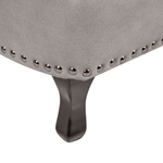 Chaiselongue Samtstoff taupe rechtsseitig NIMES
