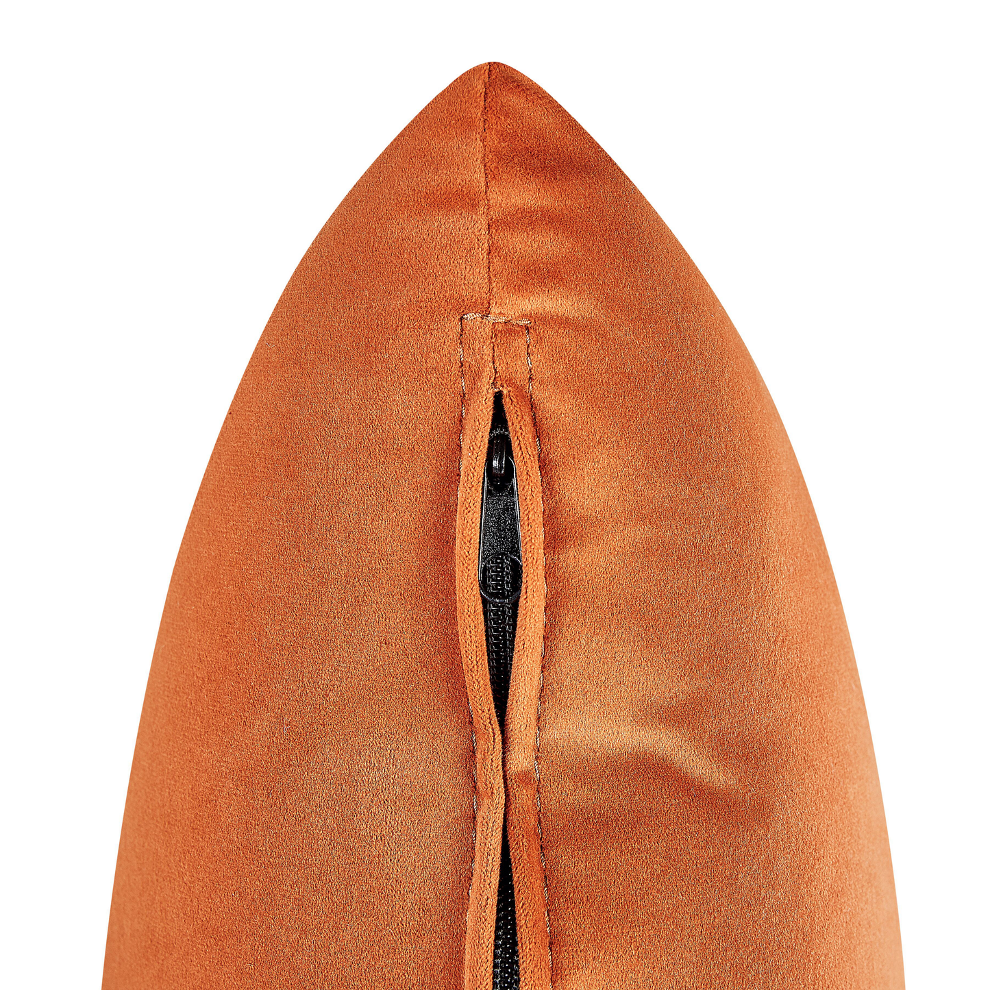 Chaiselongue Samtstoff orange rechtsseitig LE CRAU