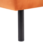 Chaiselongue Samtstoff orange rechtsseitig LE CRAU