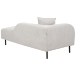 Chaiselongue Leinen hellgrau linksseitig LE CRAU