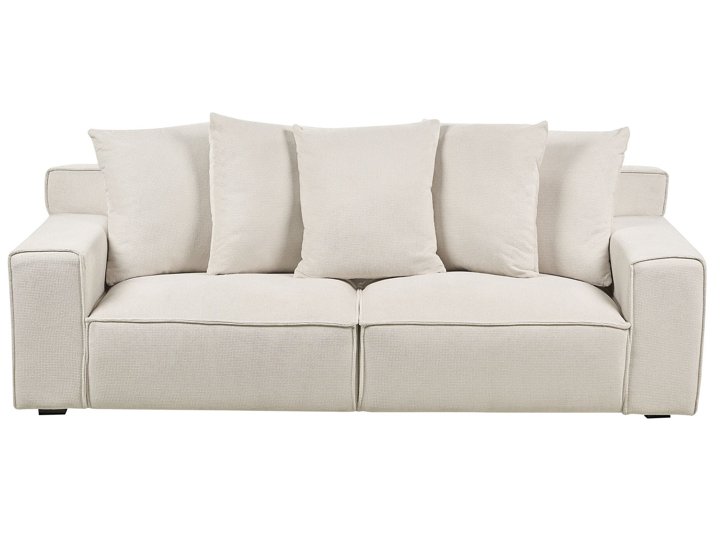 3-Sitzer Sofa cremeweiss mit Kissen VISKAN