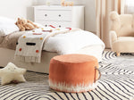 Pouf Baumwolle orange / weiss 50 x 30 cm KAWAI