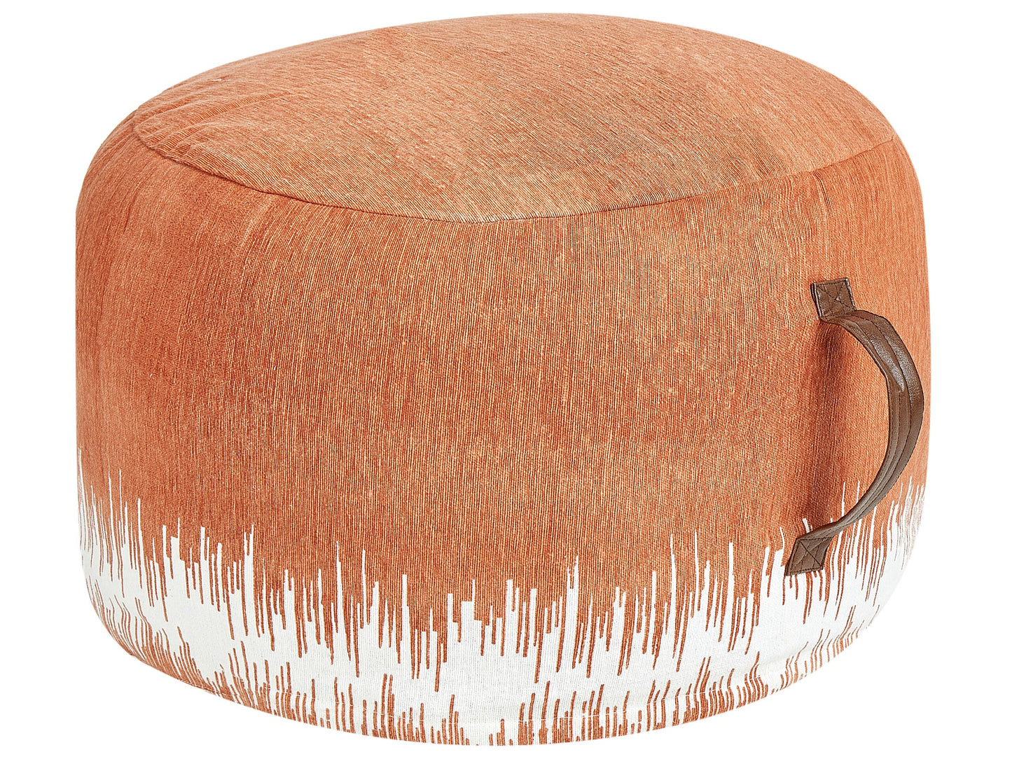 Pouf Baumwolle orange / weiss 50 x 30 cm KAWAI