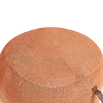 Pouf Baumwolle orange / weiss 50 x 30 cm KAWAI