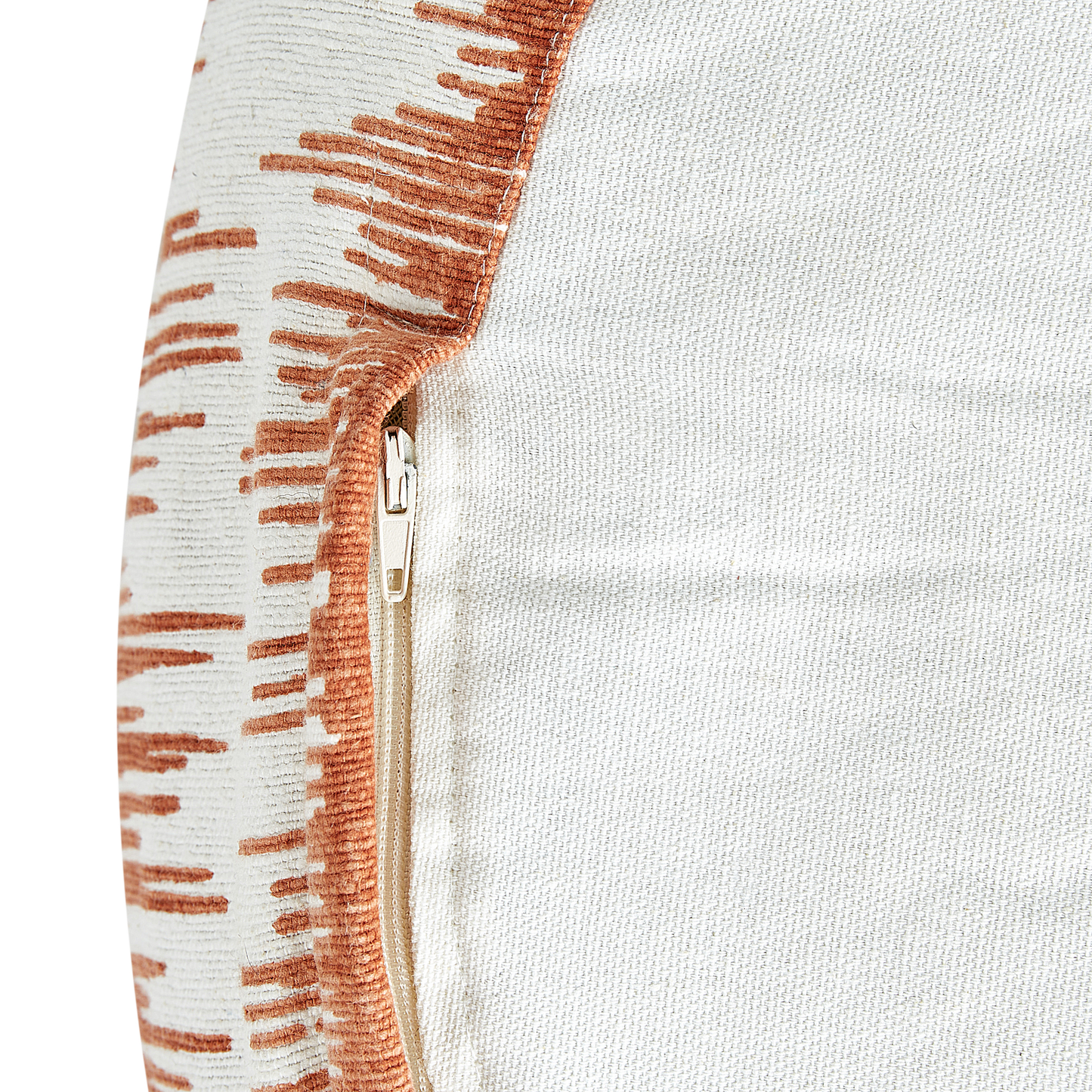 Pouf Baumwolle orange / weiss 50 x 30 cm KAWAI