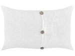 Dekokissen 2er Set BANORI Leinen 30 x 50 cm Weiss Ohne Muster