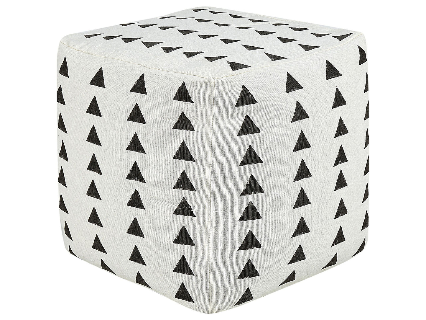 Pouf Baumwolle Weiss und Schwarz 45 x 45 cm TARODI