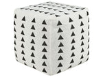 Pouf Baumwolle Weiss und Schwarz 45 x 45 cm TARODI