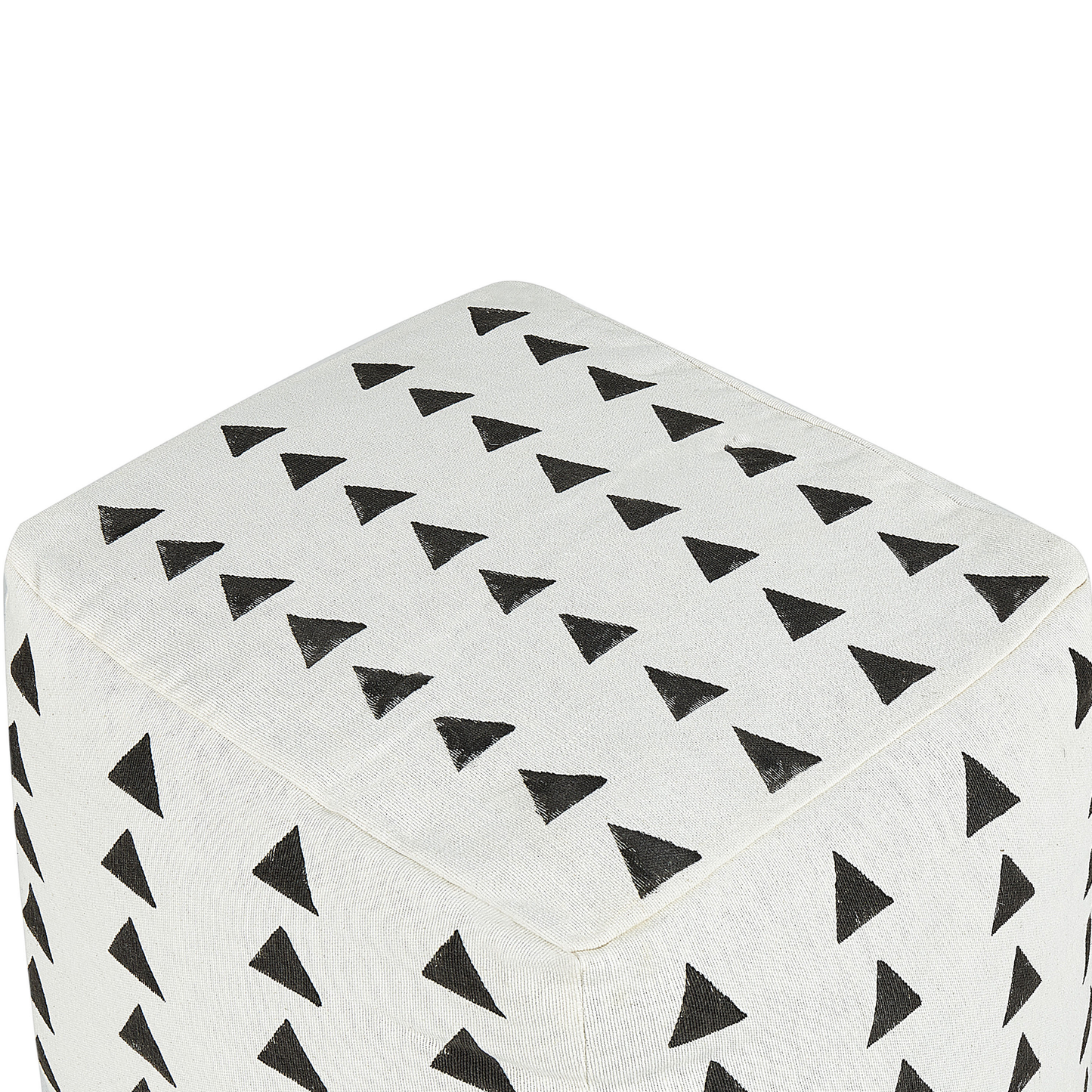 Pouf Baumwolle Weiss und Schwarz 45 x 45 cm TARODI