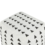 Pouf Baumwolle Weiss und Schwarz 45 x 45 cm TARODI