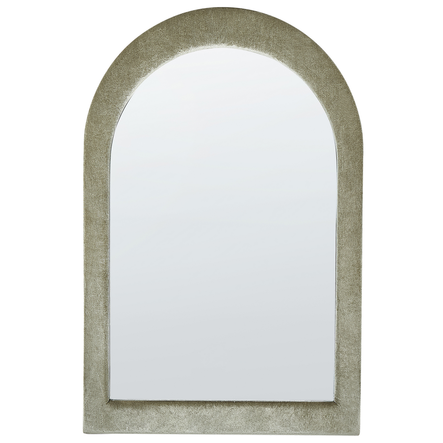 Wandspiegel HURIEL 60 cm 90 cm Samtstoff Olivgrün