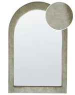 Wandspiegel HURIEL 60 cm 90 cm Samtstoff Olivgrün