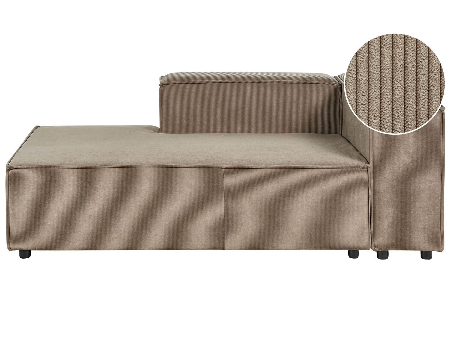 Chaiselongue Cord braun rechtsseitig APRICA