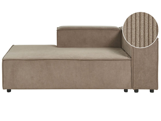 Chaiselongue Cord braun rechtsseitig APRICA