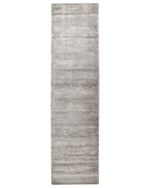 Teppich Viskose hellgrau 80 x 300 cm Kurzflor GESI II