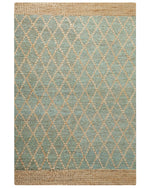 Teppich Jute grün / beige 200 x 300 cm geometrisches Muster Kurzflor TELLIKAYA