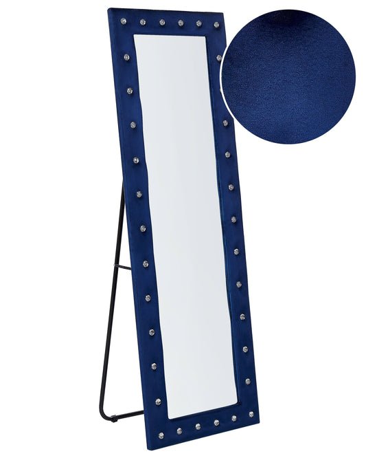 Standspiegel ANSOUIS 150 cm Samtstoff Marineblau