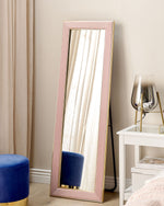 Standspiegel LAUTREC 150 cm Samtstoff Rosa