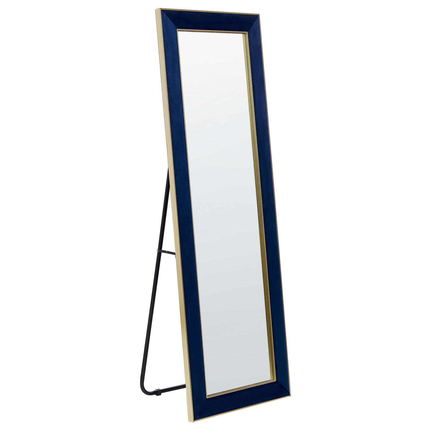 Standspiegel LAUTREC 150 cm Samtstoff Marineblau
