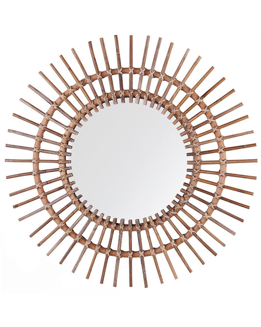 Wandspiegel STENEN 76 cm 76 cm Rattan Sandbeige