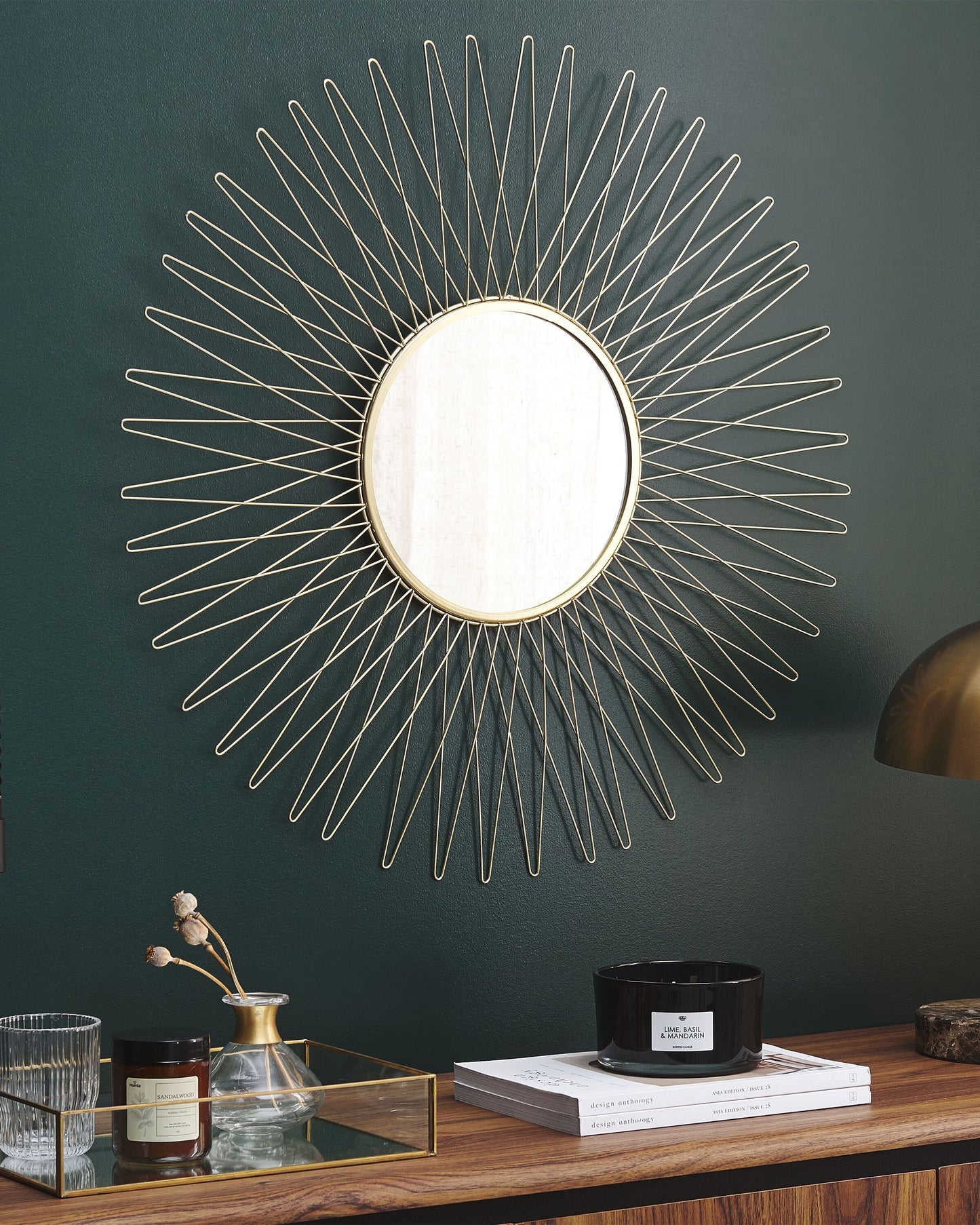 Wandspiegel SAUMUR 70 cm 70 cm Metall Gold