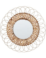Wandspiegel PAMOL 67 cm 67 cm Geflecht Naturfarben