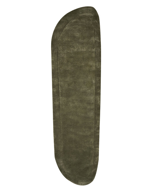 Teppich Viskose dunkelgrün 80 x 250 cm Kurzflor BERANI
