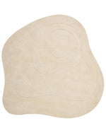 Teppich Viskose hellbeige 160 x 160 cm Kurzflor GORANO
