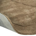 Teppich Viskose olivgrün 160 x 160 cm Kurzflor KASBO