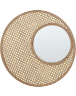 Wandspiegel PALAU 60 cm 60 cm Rattan Naturfarben
