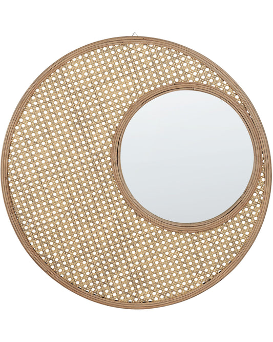 Wandspiegel PALAU 60 cm 60 cm Rattan Naturfarben